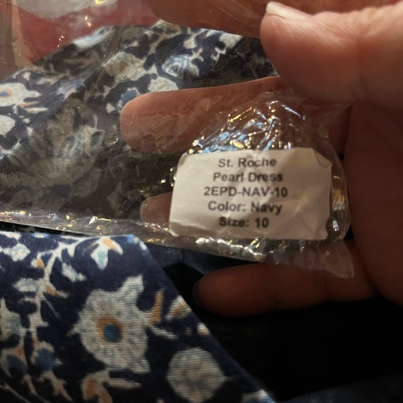 NWT St. Roche- Pearl Midi Wrap Dress. Size 10 - Picture 6 of 7